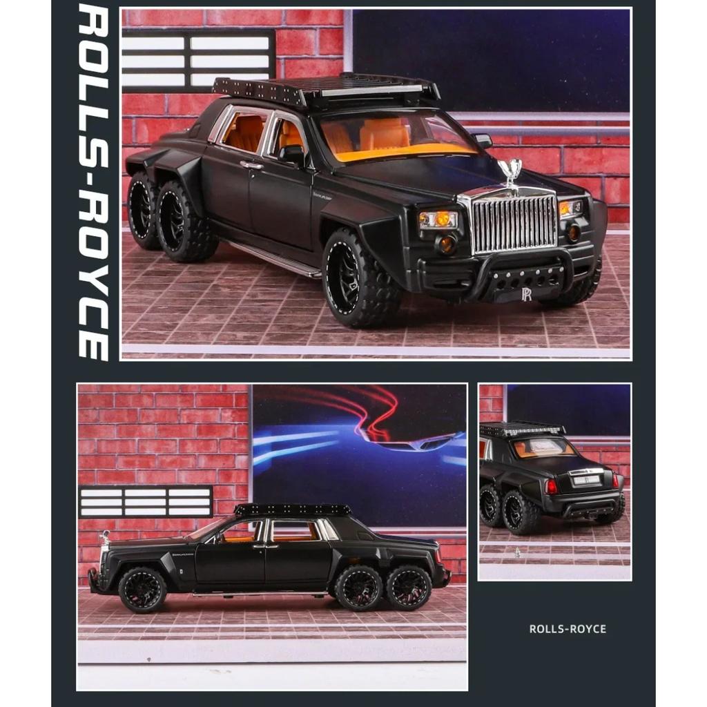 1/32 Rolls-Royce Phantom 6X6 Alloy Car Model Diecasts Metal Toy Off-road Vehicles Model Sound and Light Kids Gifts