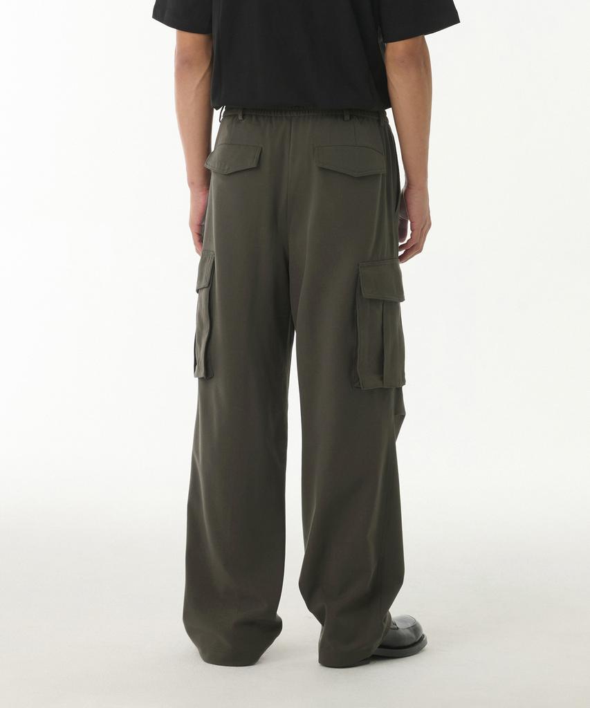 MUSINSA STANDARD Parachute Banding Cargo Slacks [Dusty Khaki]