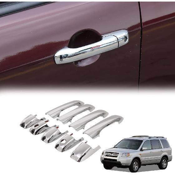 9PCS Car Door Handle Decorative Cover Car Exterior Door Handle Cover Compatible with Honda Pilot 2003-2008 Car Door Handle Cover Protector Exterior