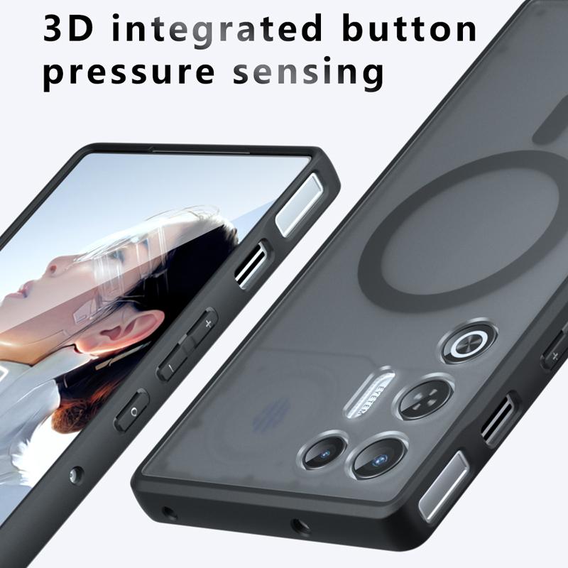 Custodia per ZTE Nubia Red Magic 11 Air Antiurto Magnetica Opaca in PC+TPU Anti-impronta Traslucida per Red Magic11 Air