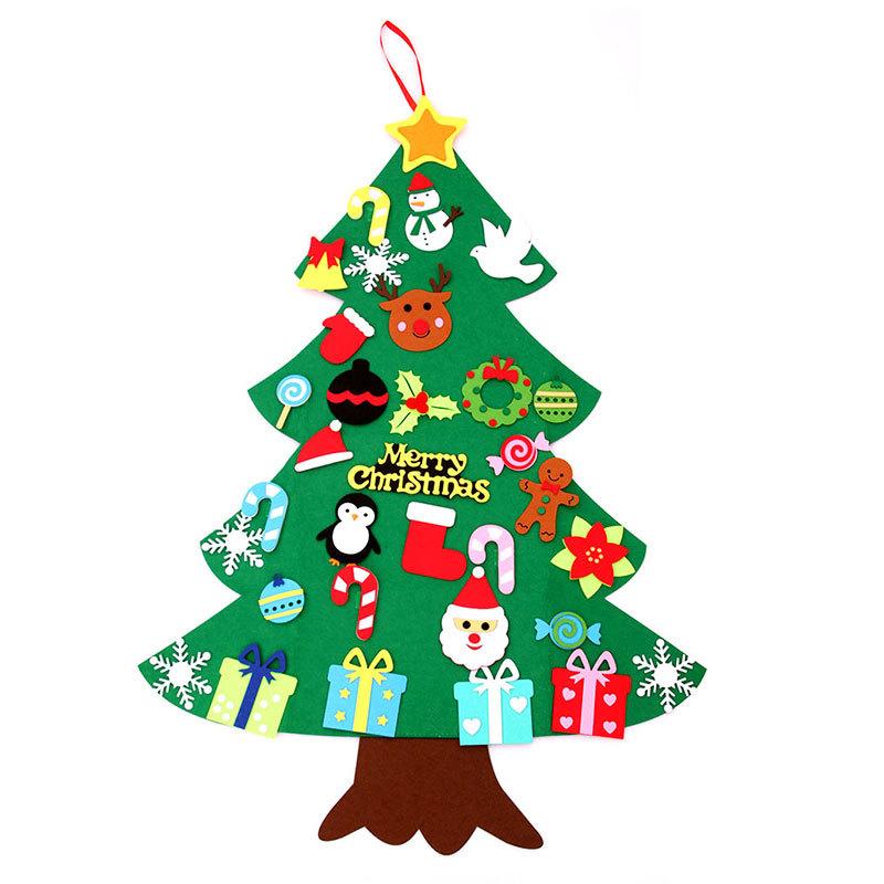 Christmas Decoration Children's Handmade Puzzle DIY Felt Cloth Christmas Tree, Pendant Gift Ornament