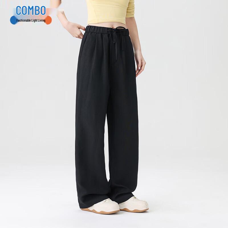 Unisex Loose Fit Linen Blend Casual Pants XL