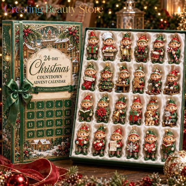 2027 Louskáček Adventní kalendář Slepá krabička Santa Claus Vánoční Mahjong Adventní kalendář Odpočet 24 dnů