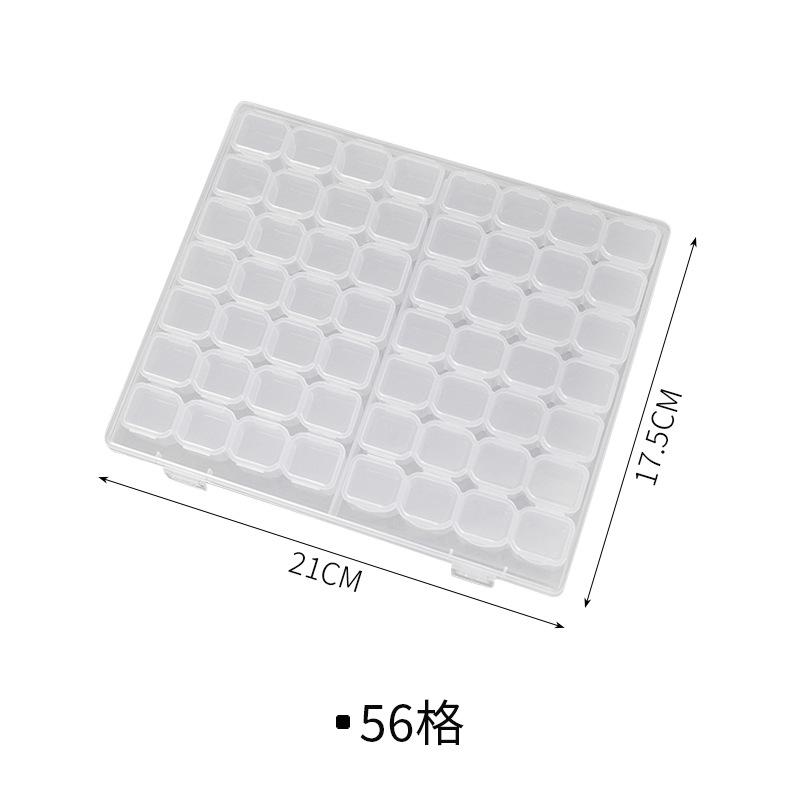 28/56 Grids Storage Box Transparent Jewelry Box Ring Earring Organizer DIY Diamond Painting Kit Rhinestone Beads Storage Case