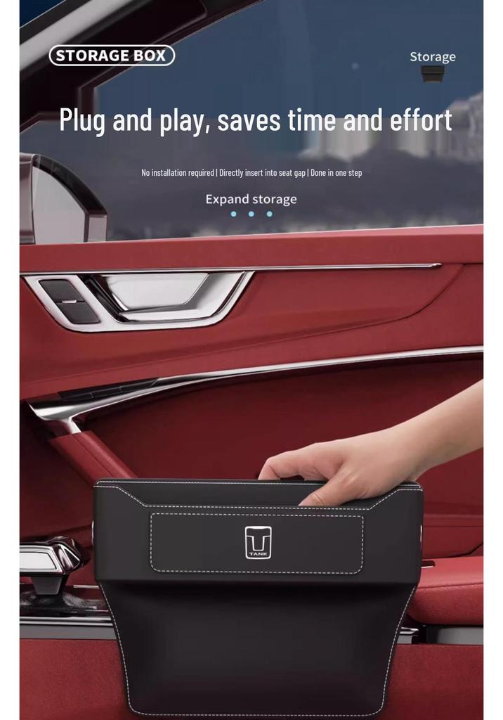 Boîte de rangement pour espace vide de siège auto - Organisateur d'intérieur de véhicule