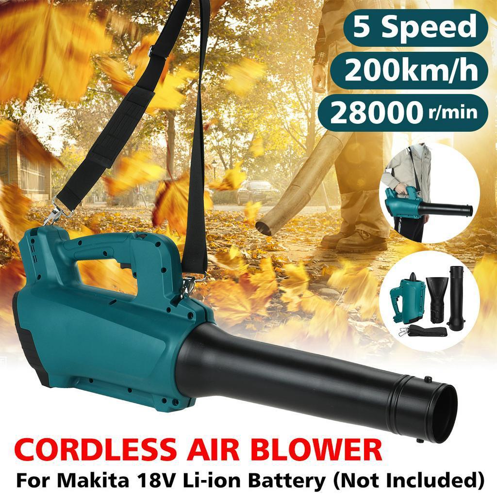 28000r/min 5 Speed Cordless Electric Leaf/Snow Air Blower Collector Garden Power Tools For 18V Battery (Not Included)