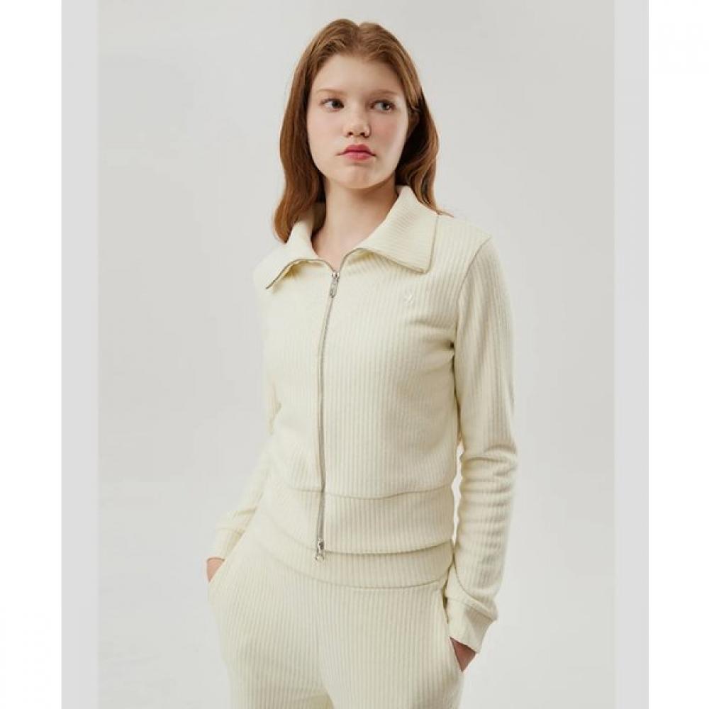 Le Coq Sportif Comfi Knit High Neck Zip Up 50  Off   Qp322oft91 WYL WHITE YELLOW/85 S