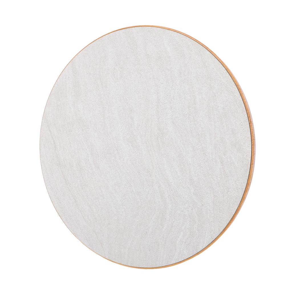 17.7in RV Round Table Top Solid Wood Anti Slip with Mounting Screws Dinning Tabletop for Boats Yachts Deck