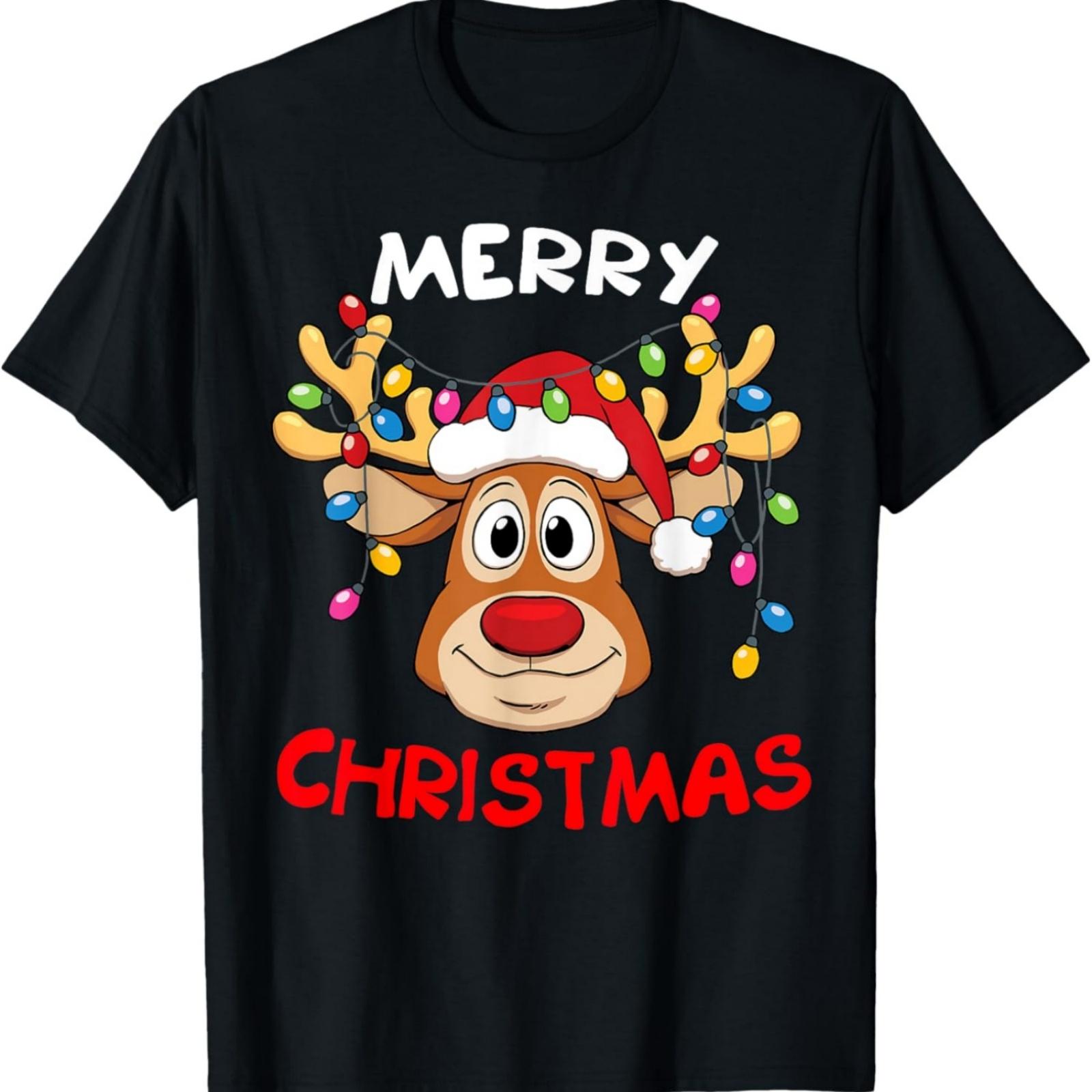 Merry Christmas Reindeer Xmas Family Men Women T-Shirt XXXXXL разноцветный