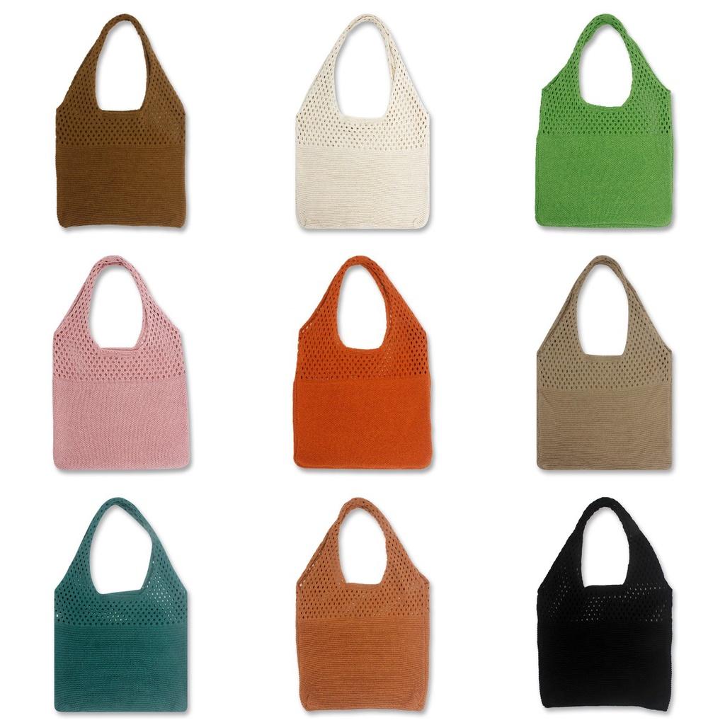 Large Capacity Knitted Shoulder Bag Tote Shopping Handbags Women Travel Gift