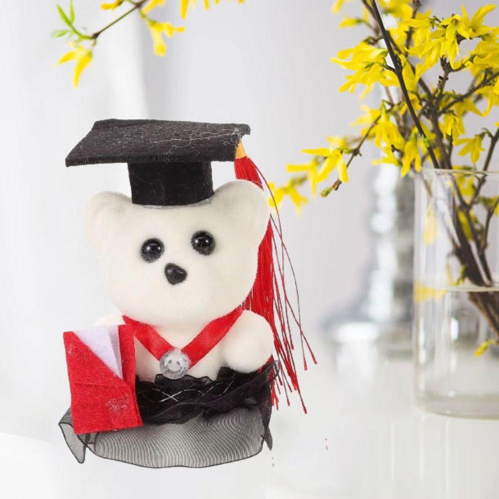 10 pcs/set Graduation Season Graduation Bear Doll Bouquet Bachelor Bear Plush Toy Birthday Gift