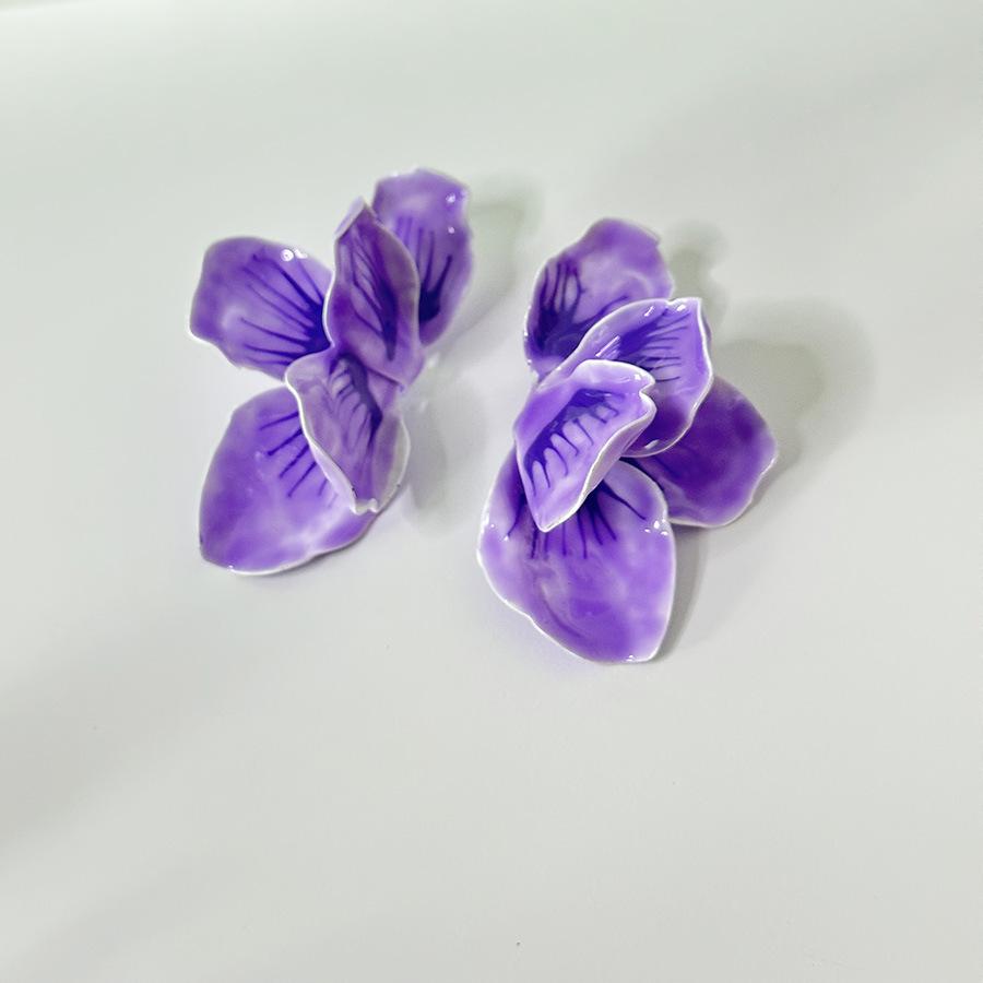 

Красочные серьги с эмалью и цветочной глазурью для женщин, европейские и американские индивидуальные преувеличенные романтические ювелирные аксессуары