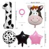 Temu Cow 40 Digital Set Farm Cow Theme Aluminum Film Balloon Set Children'S Birthday Party Arrangement