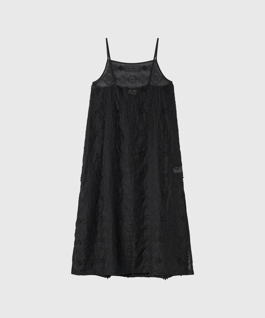 General Idea Voile Lace Layered Dress [Black] / Gf2Lop518