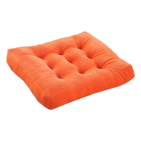 Square Seat Cushion 16x16 Inches Solid Color Stuffed Chair Pad Velvet Thick Seat Cushion for Dining Chair Floor Home Office