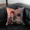 Anime Epic AAttack on TTitan Cushion Cover Pillow Case Antidustmite Invisible zipper silky short plush Sofa cushion