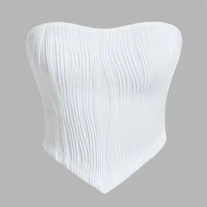 

Женский летний укороченный топ без бретелек, сексуальная одежда, без рукавов, топ с открытыми плечами, уличная одежда для клубной вечеринки L белый