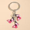 Cute Colorful Butterfly  Enamel Flying Animals Key Chains For Women Girls Accessorie Handmade Jewelry Bag Charm