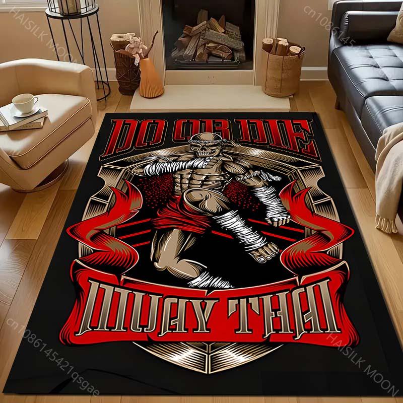 

Competitive Fighting Muay Thai Print Carpet for Bedroom Living Room Bedside Sofa Floor Mat Modern Home Decor Game Area Rug 40x60cm (16x24in)