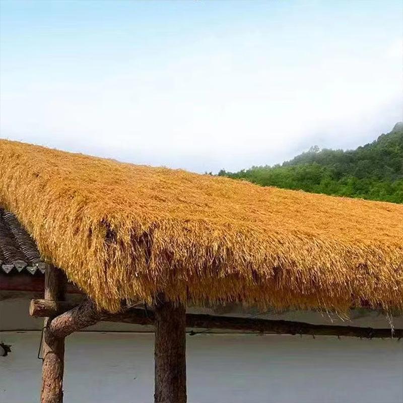 0.5x1m Fake Straw Lawn Mats Fire-Retardant Straw Roofing Eco-Friendly Gazebo Thatch Low-Maintenance Thatch Sheets