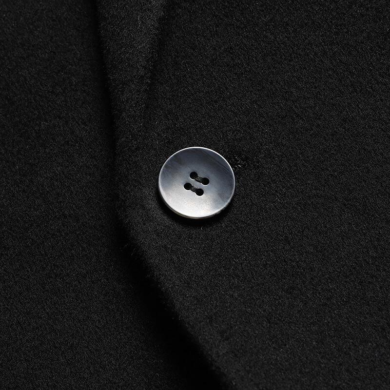 FAPAI Men's Reversible Wool Blend Mid-Length Overcoat