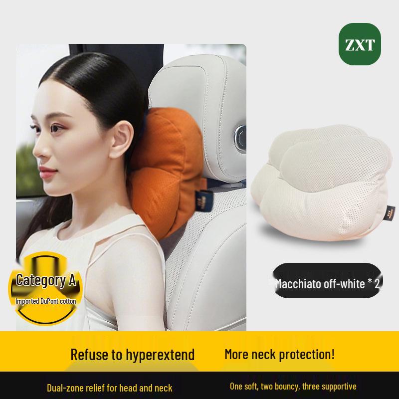 Smart Mobility Car Headrest, Lumbar & Neck Support with Seat Pillow for Porsche, Land Rover & Toyota