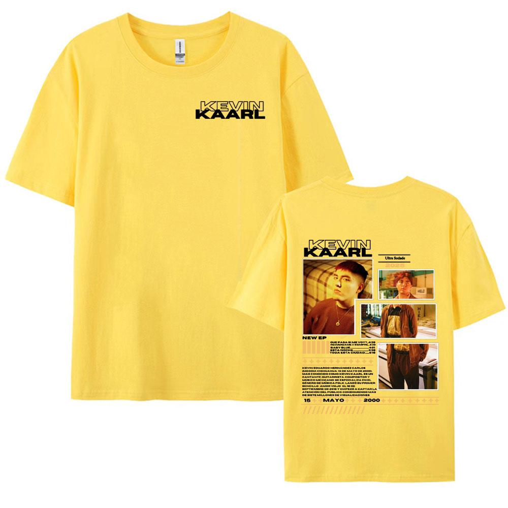 Rapper Kevin Kaarl Ultra Sodade Tour 2025 Cover T Shirt Men Women Fashion Cotton T Shirts Hip Hop Short Sleeve Oversized Tshirt