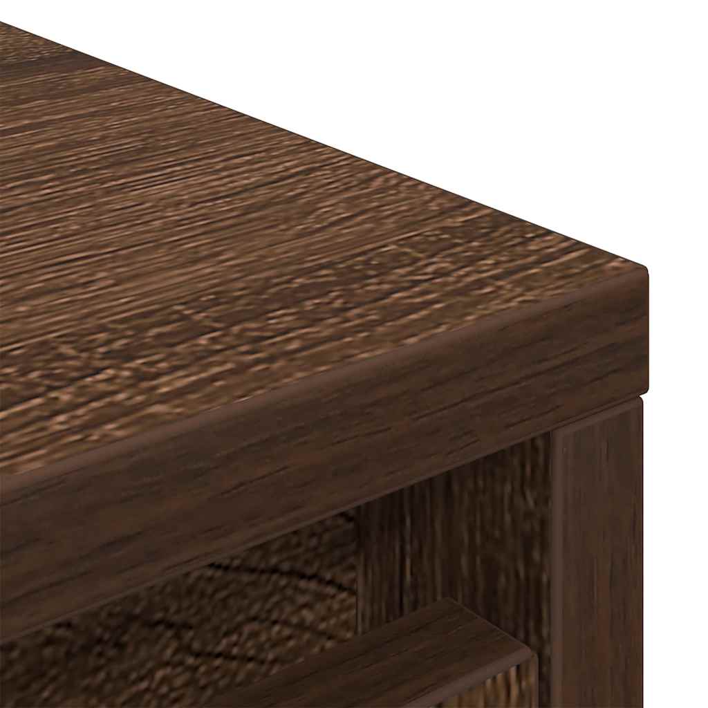Shoe Rack Brown Oak Effect 57 x 34 x 76 cm Particleboard