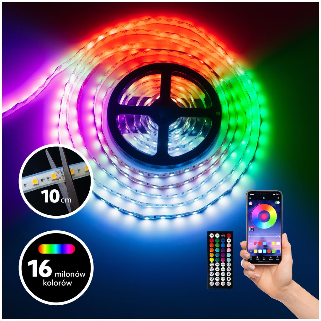 Colorful LED Strip Smart Home App Remote Control Flashing To the Rhythm of Music RGB 20m