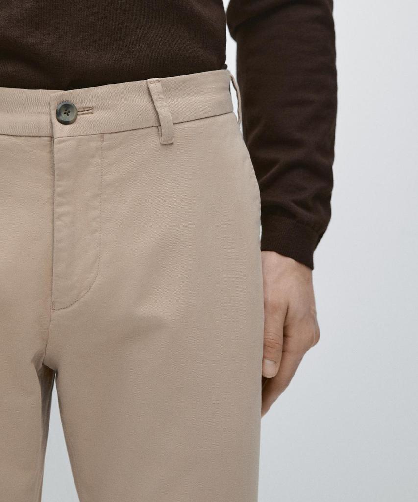 Masimodutti Cotton Blend Slim Fit Pants