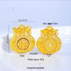 Sand Gold Rotatable Coin Pendant Necklace with Diamond Inlay - Chinese Style Money Bag Sweater Chain for Women