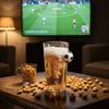 Soccer Beer Glass, Football-Shaped Glass Mug, 700ml Capacity Hot Cold Drink Glass Cup for Bar Pub Home Use