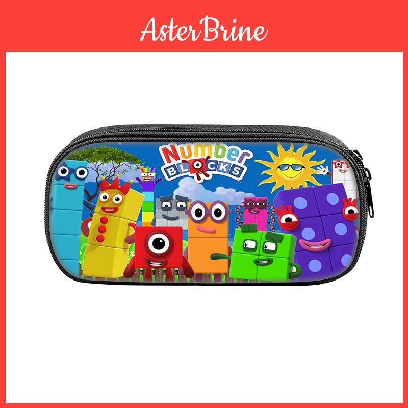 Numberblocks Student Pen Bag With Spacious Design And Waterproof Nylon For Classroom And Travel