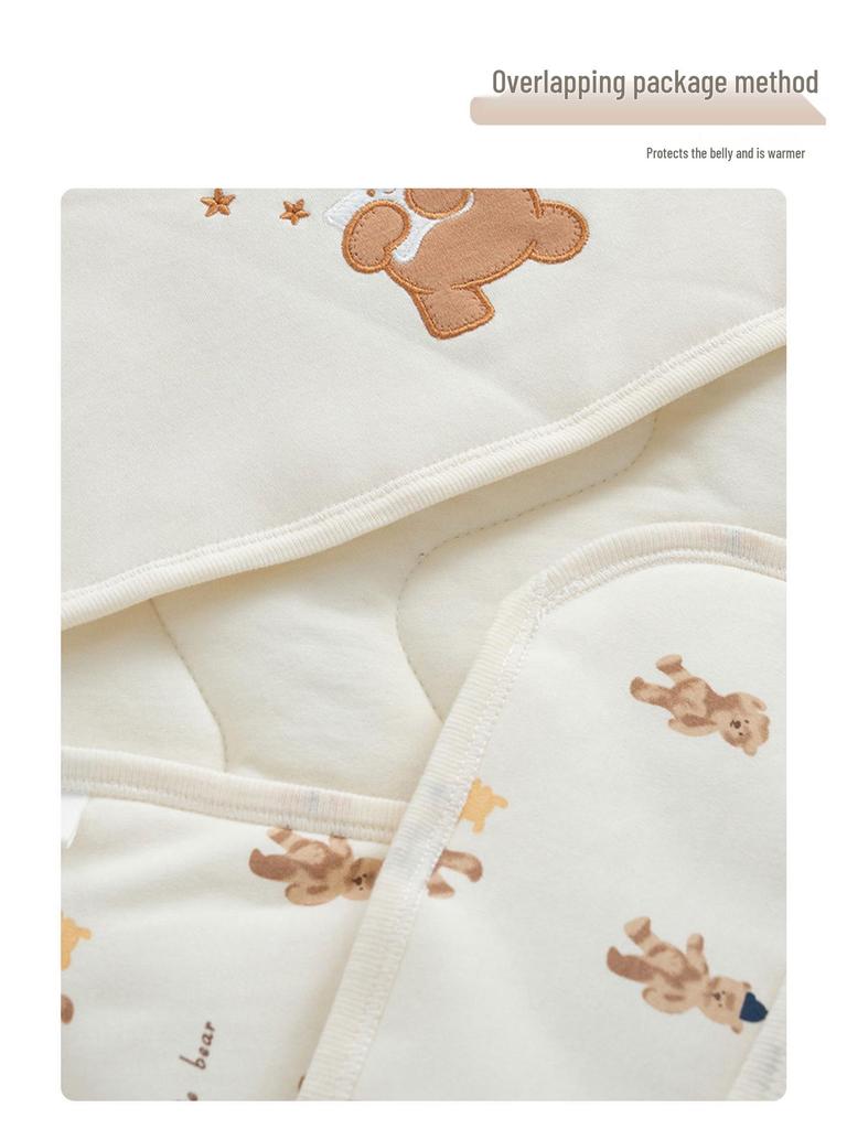 Pure Cotton Thickened Newborn Swaddle Blanket for Autumn/Winter - A-Class Mother-Baby Grade