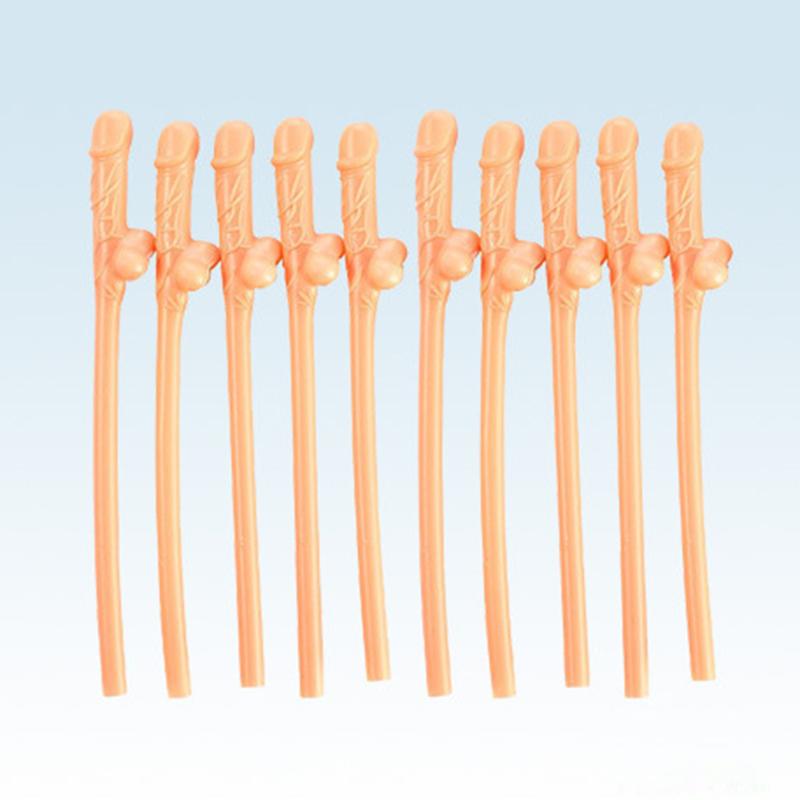 10pcs Plastic Willy Straws Hen Night Party Girls Night Out Bachelorette Bridal