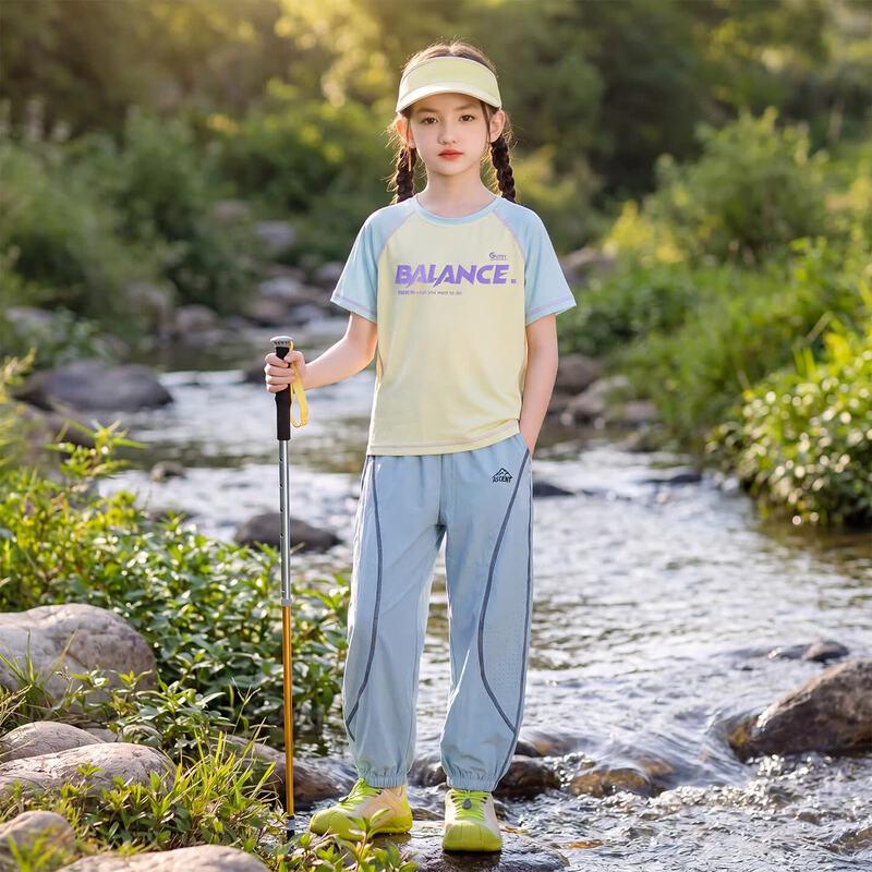 Moonkids Girls' Summer Quick-Dry Mesh Casual Pants