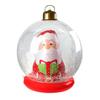 Transparent Inflatable Christmas Ball with Lights Outdoor Christmas PVC Ornament Snowflake Foam Filled Faux Crystal Ball for Festive Decor