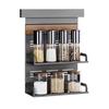 No-Drill Wall-Mounted Double-Layer Kitchen Storage Rack