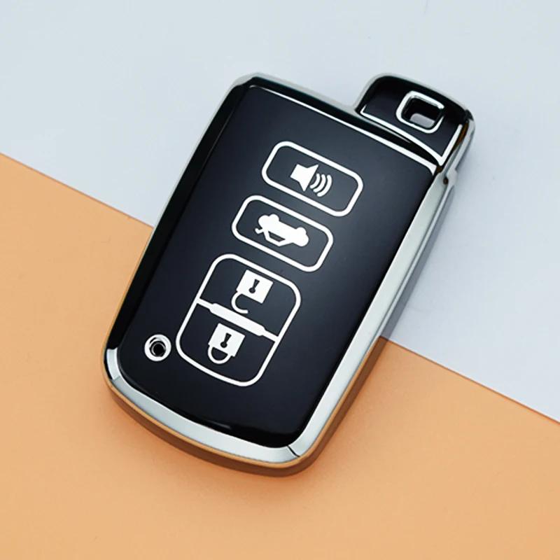 Silver Edge Smart Control Protector Shell Holder For Toyota Camry Corolla Rav4 Highlander Avalon  -  Car Key Case Cover