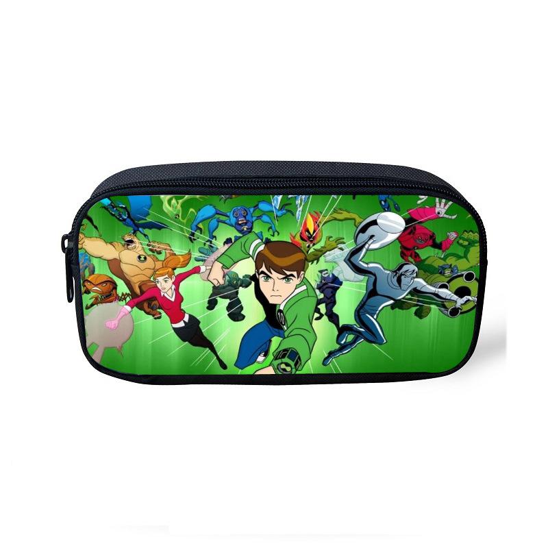 Ben 10 Print Cosmetic Bag Pencil Case Boys Girls Stationary Bags Canvas Pencil Box Teenagers School Supplies