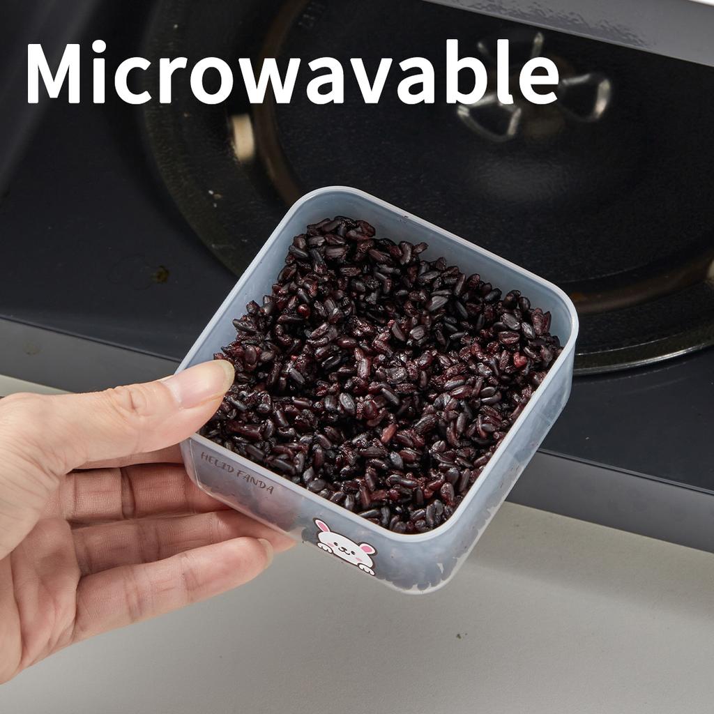 WORTHBUY Plastic Portable Coarse Grain Storage Box Refrigerator Sealed Leak Proof Food Fresh-keeping Box Microwave Oven Heating
