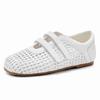 Woven Hollow Mary Jane Sandals Women's 2025 Summer New Mesh Breathable Velcro Shallow Mouth One Pedal Single Shoes
