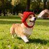 Maltese Dog Beanie Hat, Cozy Soft Knit with Ear Flaps Cute Playful Dog Fashionable Red Winter Dog Hat Dog Beanie Hat Headwear