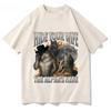 Funny Alpha Wolf Graphic Tshirt Unisex Unisex Hide Your Wife The Alphas Here Meme Casual Cotton Tee