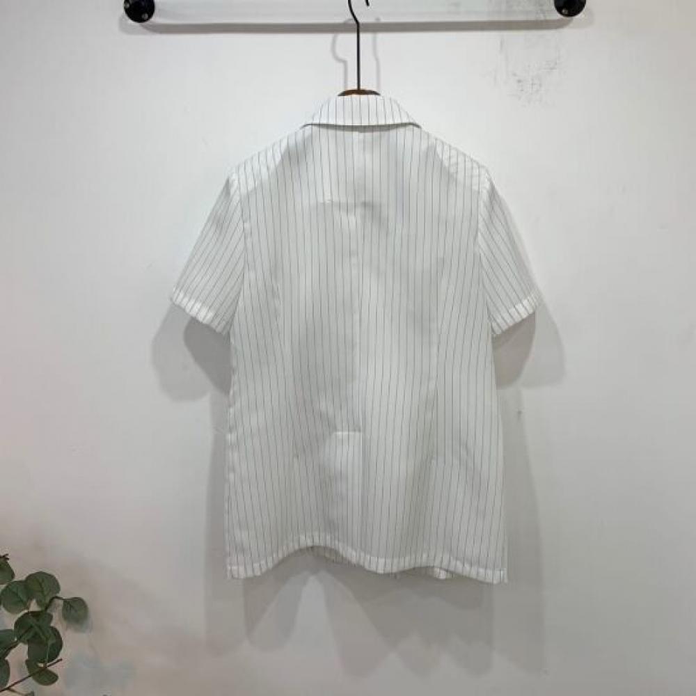 C S In The Room 2Size Former Stripe Shoulder Pad Double Slit Short Sleeve jaCket