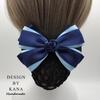 Women's Blue Flower Hair Net & Hairpin for Professionals