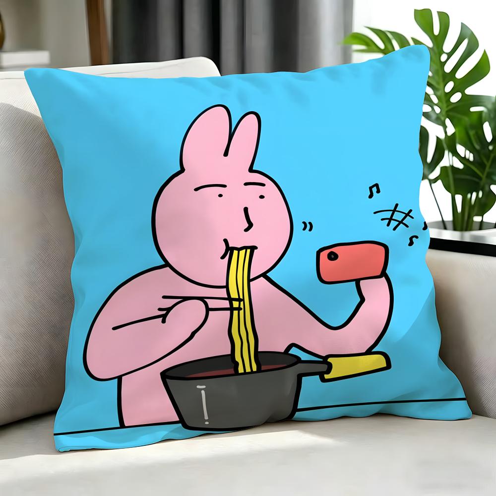 Cartoon My Friend Rabbit Cushion Cover Cushion Cover Set 4Pcs 50X50 45X45 40X40 Pillowcase Decorative Sofa Home Decor