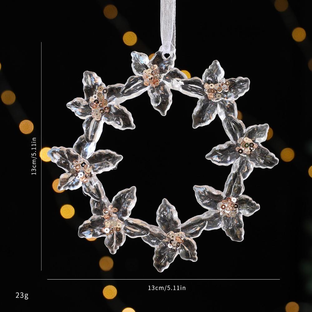 Ballet Girl Acrylic Christmas Tree Ornaments Christmas Snowflake Icicle Pendants  New Year