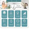 Good-10Pcs Adhesive Ceiling Hooks For Popcorn Concrete Textured Ceiling Wall Surface, No Drilling Self Adhesive Ceiling Hooks Du