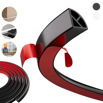 2M TPE Quarter Round Molding Wall Corner Protection Floor Shoe Molding Baseboard Trim  Staircase